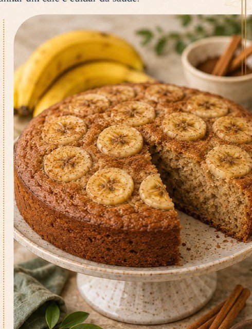 Bolo de Banana com Canela