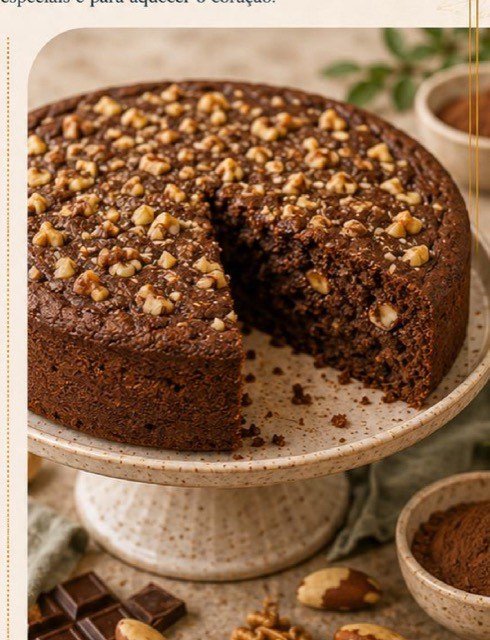 Bolo de Chocolate com Castanhas