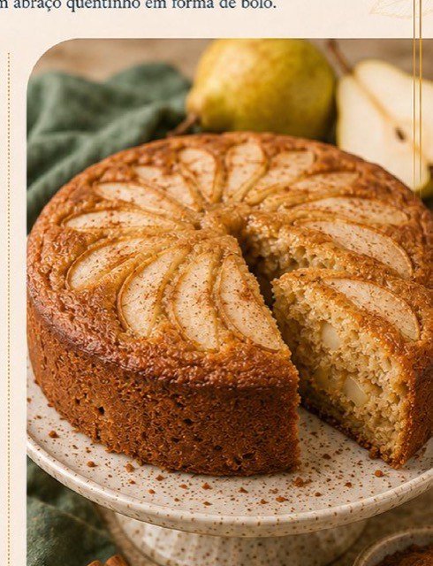 Bolo de Pera com Canela