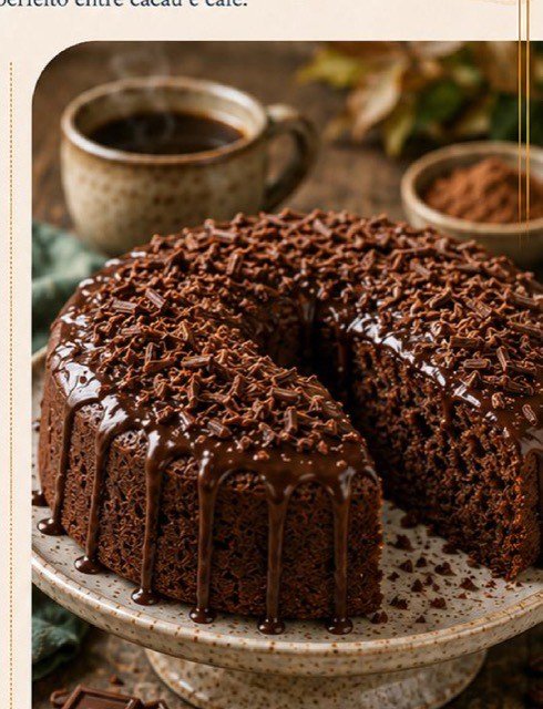 Bolo de Cacau com Café