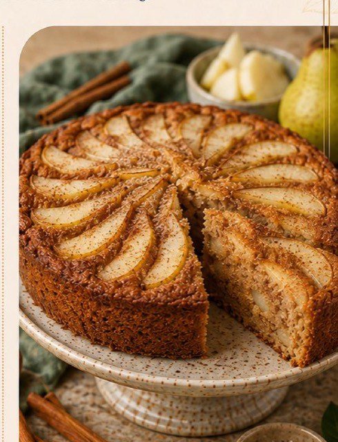Bolo de Pera com Canela