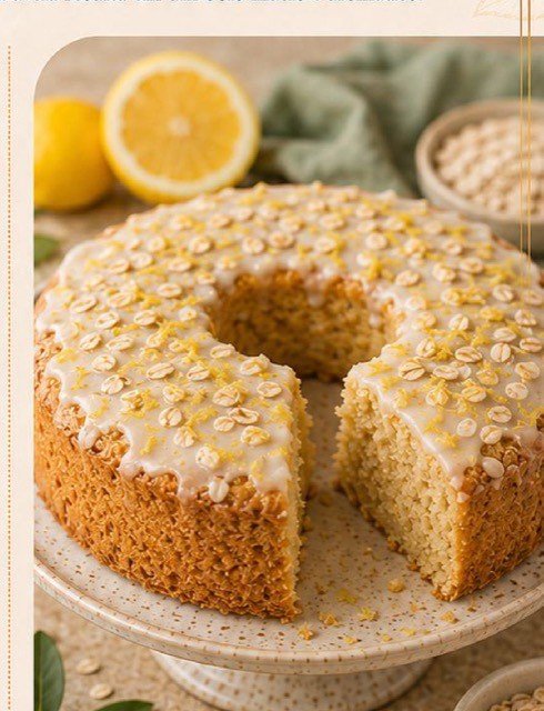 Bolo de Limão com Aveia