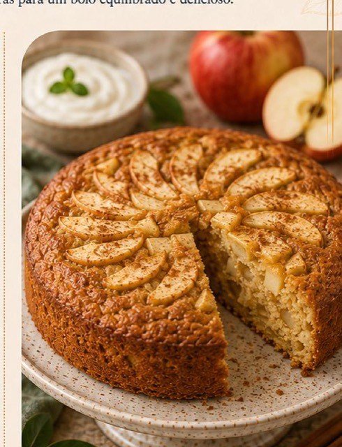 Bolo de Maçã com Iogurte