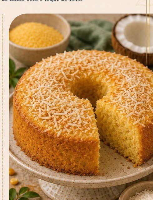 Bolo de Fubá com Coco