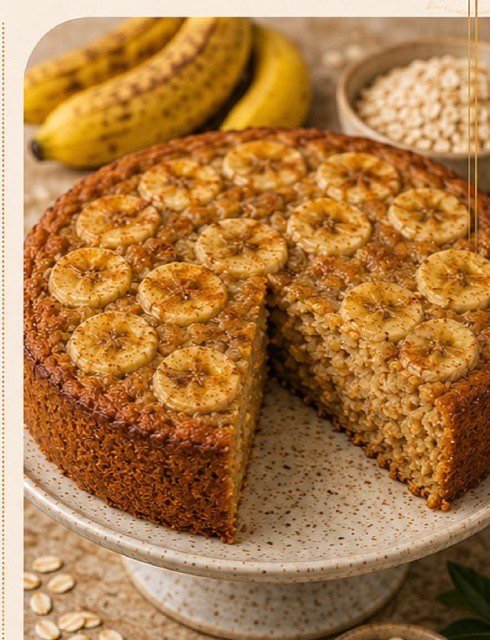 Bolo de Banana com Aveia