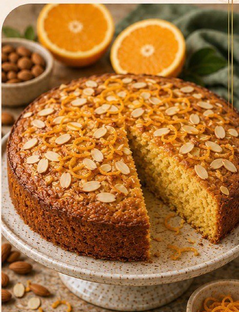 Bolo de Laranja com Amêndoas