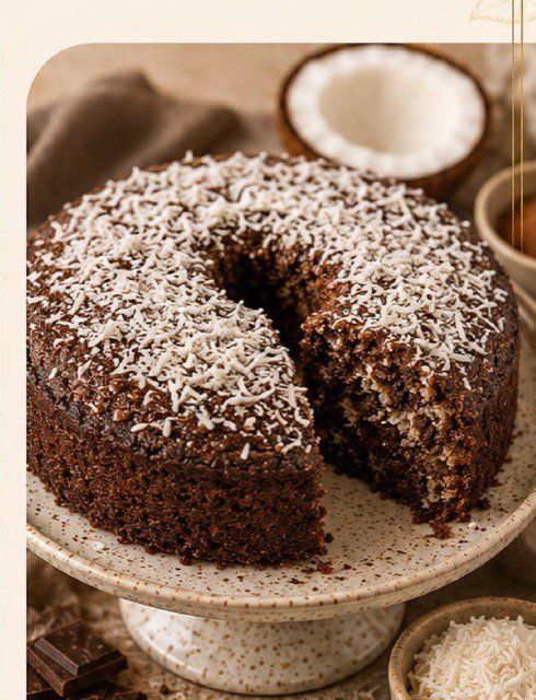 Bolo de Coco com Cacau