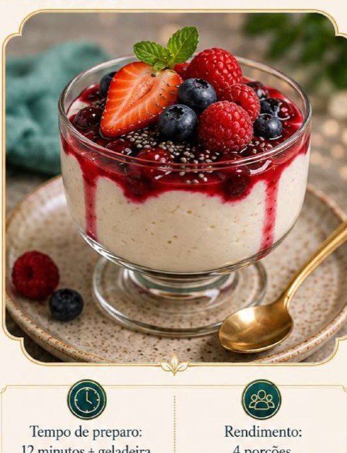 Creme de Ricota com Frutas Vermelhas