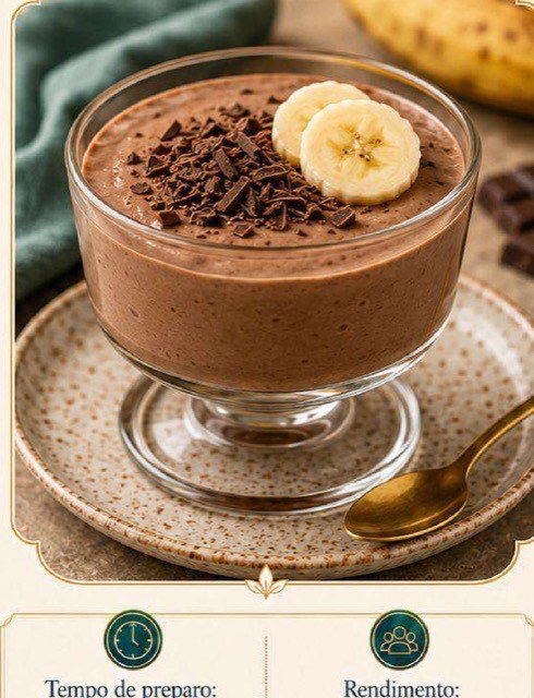 Mousse de Banana com Cacau