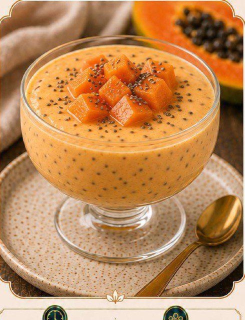 Mousse de Mamão com Chia