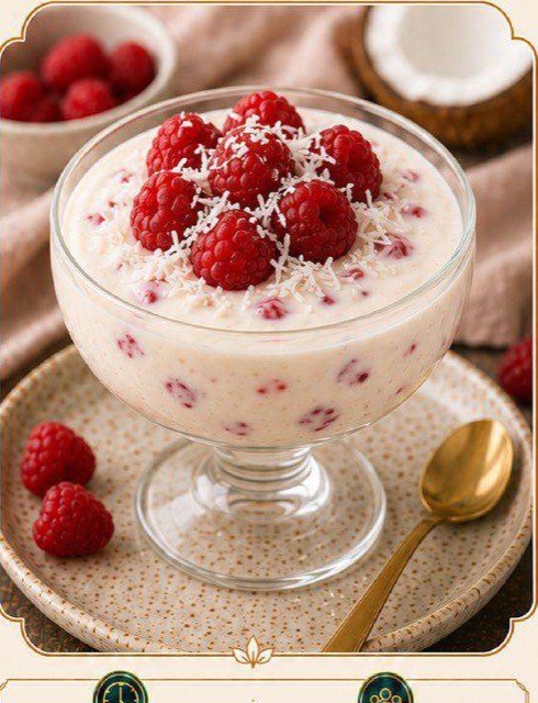 Creme de Coco com Framboesa